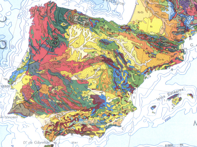 mapa españa geologico